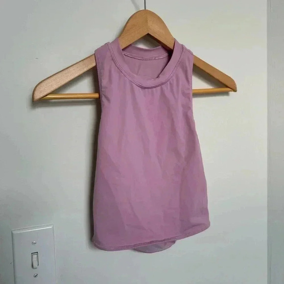 Lululemon high neck cross back cropped top 4 - Picture 2 of 5